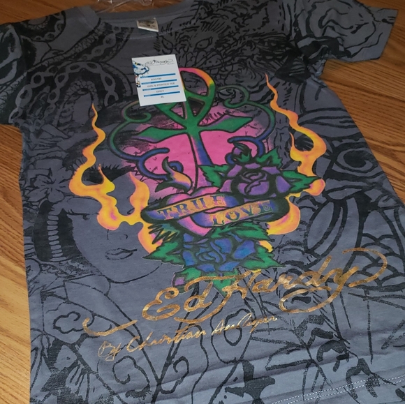 🎆HP🎉Nwt! ED HARDY girls tee - Picture 2 of 4